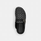 Men's Coach Buckle Clog In Signature Jacquard Graphite Black