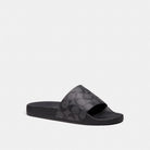 Men's Coach Slide In Signature Canvas Charcoal Black