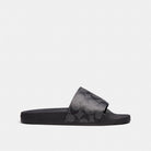 Men's Coach Slide In Signature Canvas Charcoal Black
