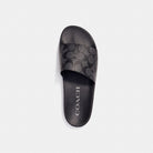Men's Coach Slide In Signature Canvas Charcoal Black