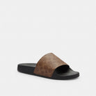 Men's Coach Slide In Signature Canvas Khaki
