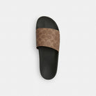 Men's Coach Slide In Signature Canvas Khaki