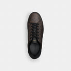 Men's Coach High Line Sneaker In Signature Canvas Walnut & Black