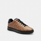 Men's Coach High Line Sneaker In Signature Canvas Khaki Black