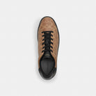 Men's Coach High Line Sneaker In Signature Canvas Khaki Black