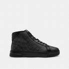 Men's Coach High Line High Top Sneaker In Signature Canvas Graphite Black