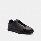 Men's Coach High Line Sneaker In Signature Canvas Graphite Black