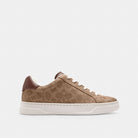 Women's Coach High Line Sneaker In Signature Canvas Brown Khaki