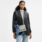Coach Signature Silk Square Scarf Light Denim