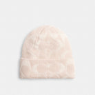 Coach Signature Knit Beanie Chalk