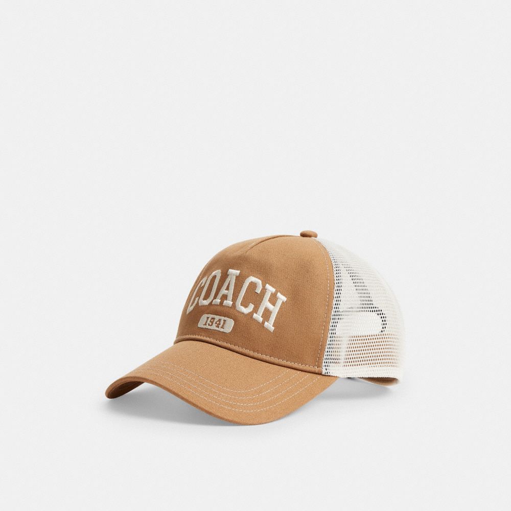 Coach Coach 1941 Varsity Trucker Hat Light Saddle