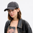 Coach Signature Jacquard Baseball Hat Charcoal