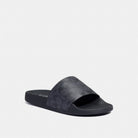 Women's Coach Udele Sport Slide In Signature Canvas Charcoal Black
