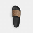 Women's Coach Udele Sport Slide In Signature Canvas Tan