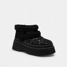 Women's Coach Christina Bootie In Signature Suede Black