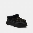 Women's Coach Cecelia Clog In Signature Suede Black