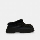 Women's Coach Cecelia Clog In Signature Suede Black