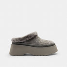 Women's Coach Cecelia Clog In Signature Suede Charcoal