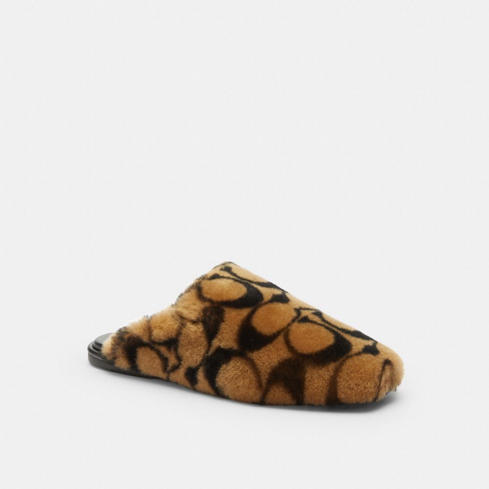 Women's Coach Slipper In Signature Shearling Coconut