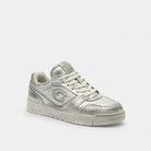 Women's Coach Soho Sneaker In Distressed Metallic Leather Silver
