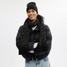 Coach Signature Metallic Beanie And Muffler Gift Set Black