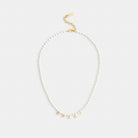 Coach Coach Charms Pearl Necklace Gold Pearl