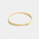 Coach Thin Signature Hinged Bangle Gold