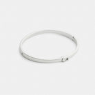 Coach Thin Signature Hinged Bangle Silver