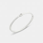 Coach Thin Signature Hinged Bangle Silver