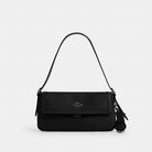 Coach Etta Small Flap Shoulder Bag Gunmetal Black
