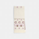 Coach Fair Isle Print Knit Muffler Chalk Multi