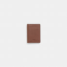 Coach Restored Card Wallet Dark Saddle Vintage Ginger