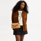 Coach Tabby Shoulder Bag 26 With Quilting Brass Biscuit