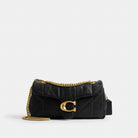 Coach Tabby Shoulder Bag 26 With Quilting Brass Black
