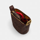 Coach Bleecker Bucket Bag 21 In Signature Canvas Brass Maple