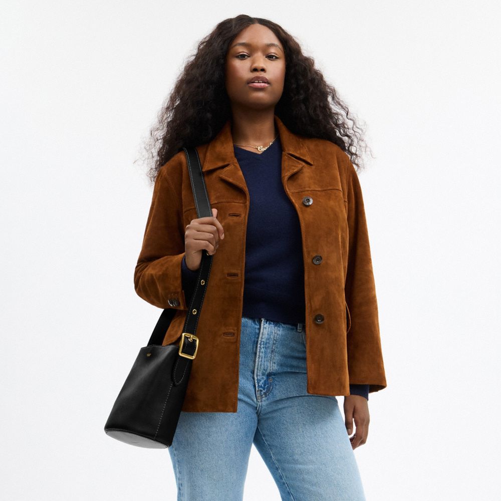 Coach Bleecker Bucket Bag 21 Brass Black – Dawntown