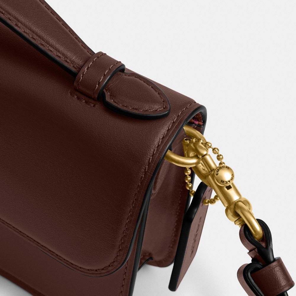 Coach Elora Top Handle Crossbody Bag Brass Maple