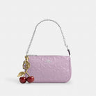 Coach Nolita 19 In Signature Leather With Heart Charm Silver