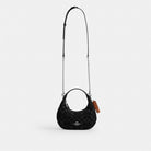 Coach Carmen Mini Crossbody Bag In Signature Denim Silver Black