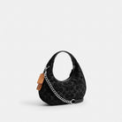 Coach Carmen Mini Crossbody Bag In Signature Denim Silver Black