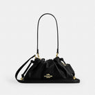 Coach Faye Shoulder Bag With Quilting Gold Black