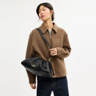 Coach Faye Large Shoulder Bag With Quilting Gold Black