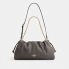 Coach Faye Large Shoulder Bag With Quilting Gold Slate
