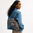 Coach Faye Large Shoulder Bag With Quilting Gold Slate