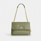Coach Elodie Crossbody Bag With Quilting Gold Pistachio