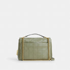 Coach Elodie Crossbody Bag With Quilting Gold Pistachio