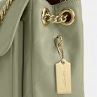 Coach Elodie Crossbody Bag With Quilting Gold Pistachio
