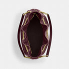 Coach Evelyn Shoulder Bag Gold Dark Wine