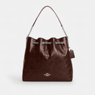 Coach Evelyn Large Shoulder Bag With Quilting Silver Maple