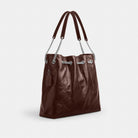 Coach Evelyn Large Shoulder Bag With Quilting Silver Maple